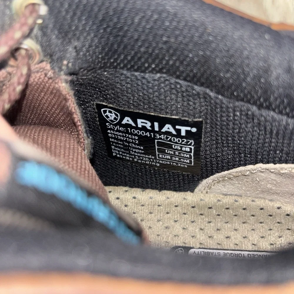 Ariat ATS Waterproof Brown Leather Work Boots Lace Up Men Size 8B Durable